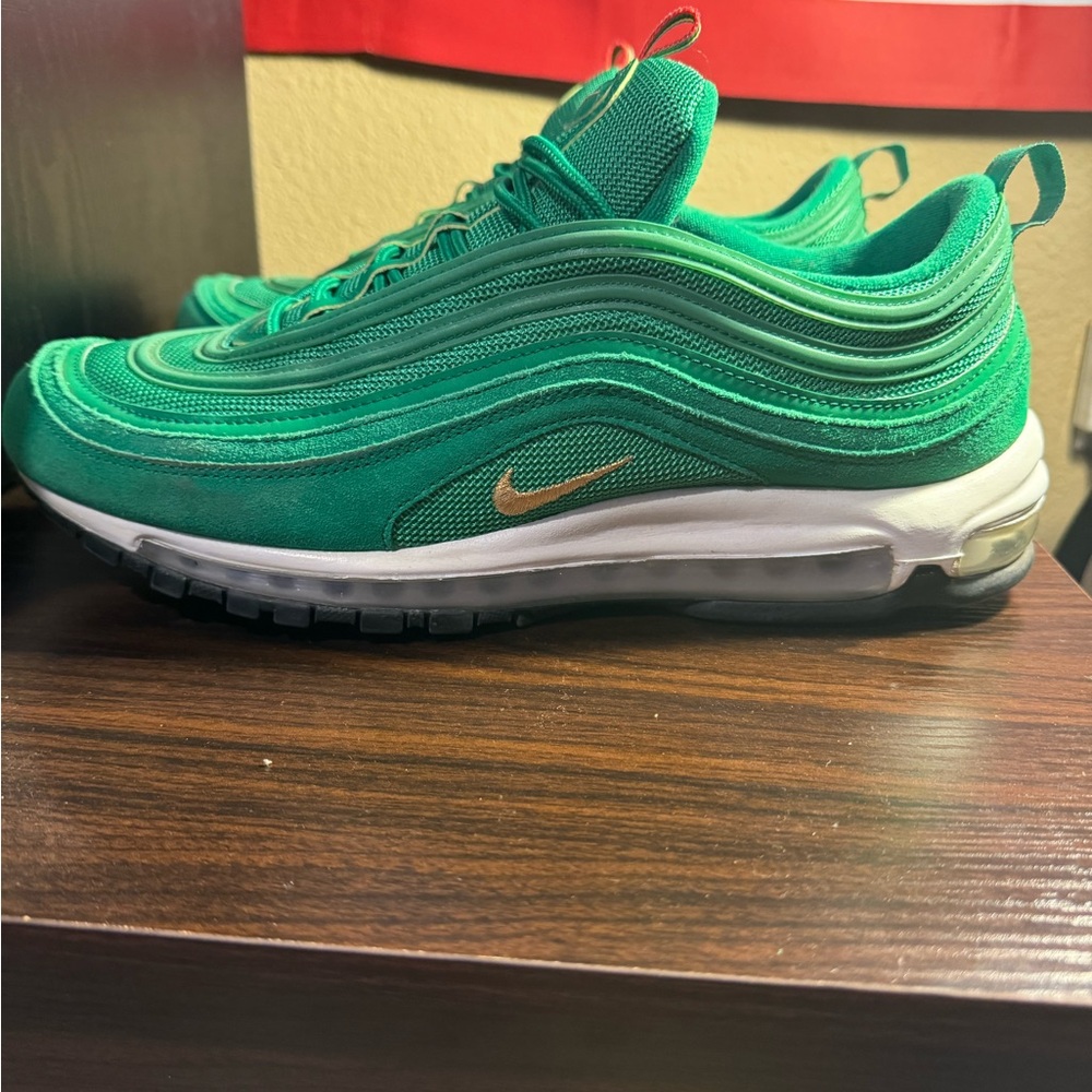 Nike Air Max 97 OlympicGreen shoes.